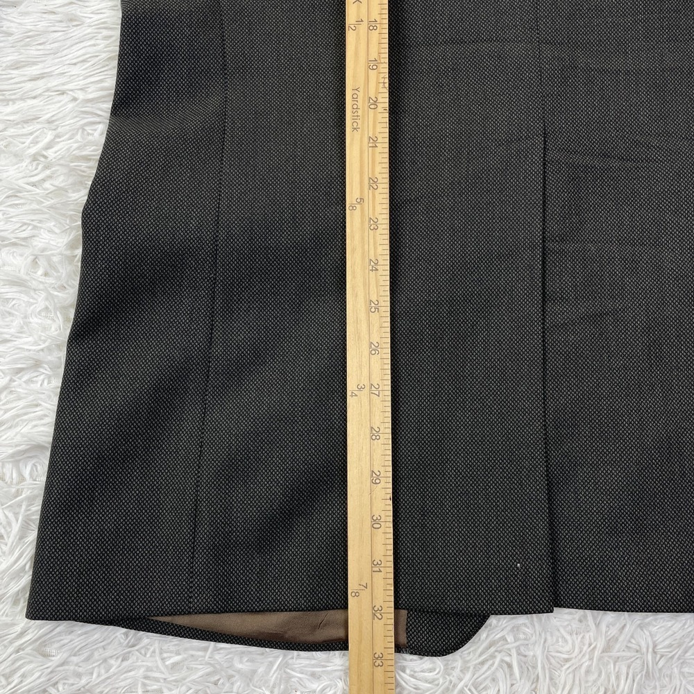 VTG Chaps Ralph Lauren Jacket Mens 42 Tall Brown Houndstooth Wool 3 Button‎ Coat - Picture 15 of 16